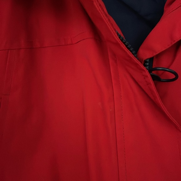 Lands' End Red Hooded Stadium Parka Coat size large - Picture 12 of 14